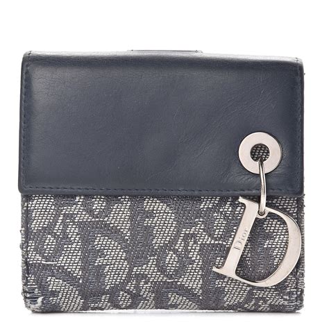 dior wallet compact|authentic dior monogram wallet.